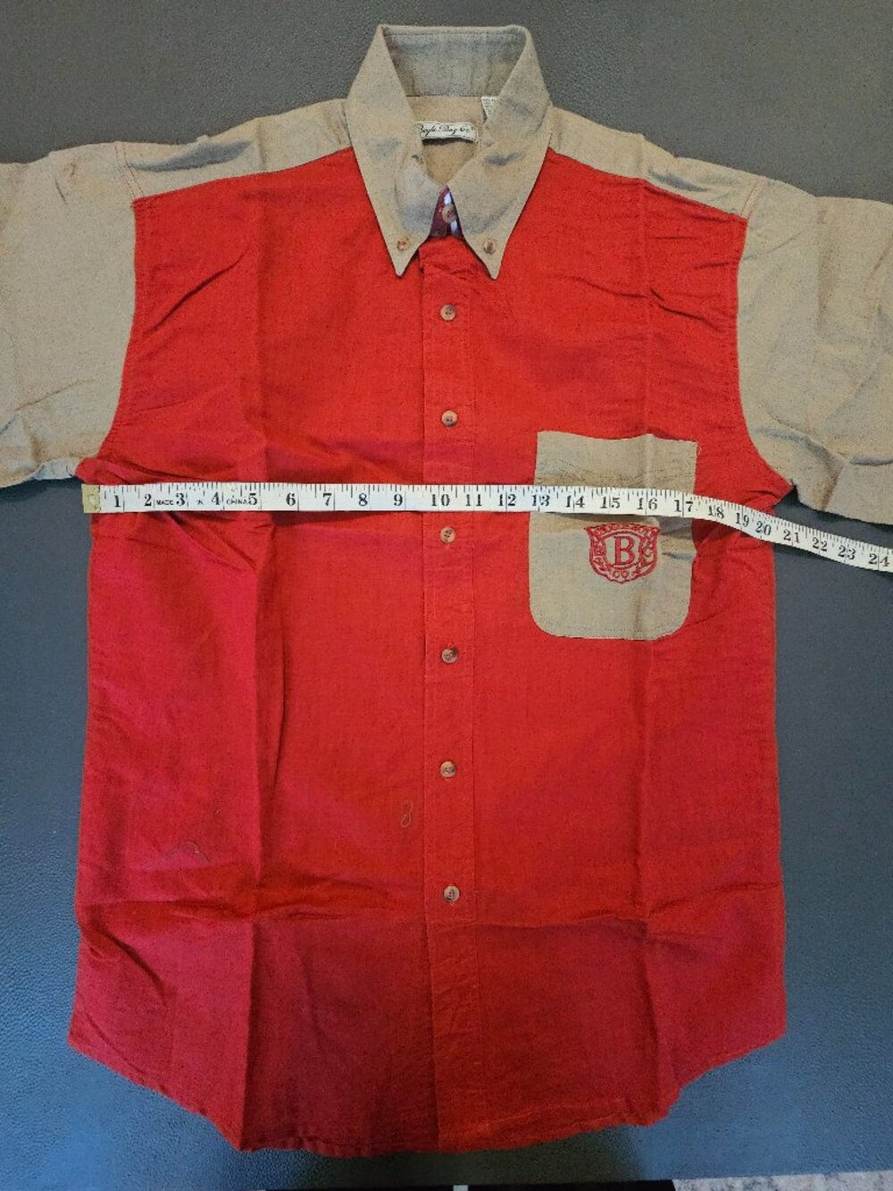 Bugle Boy Red Beige Shirt